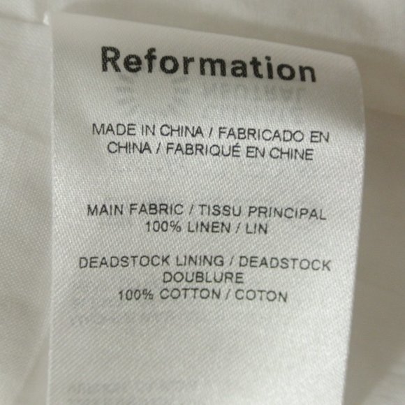 NEW REFORMATION Weiss Linen Wrap Maxi Dress in White Size L #321 - Picture 11 of 11